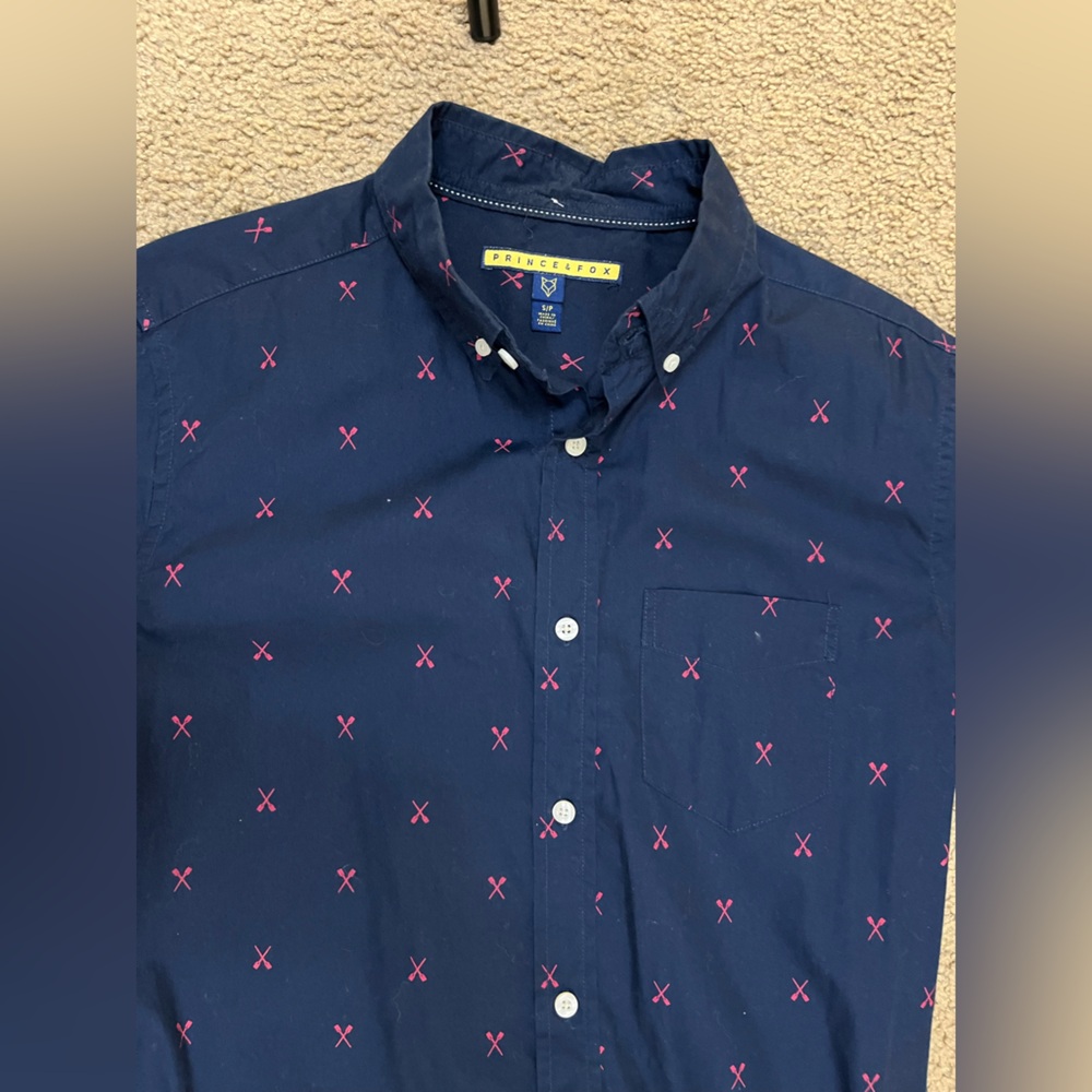 Prince and Fox Men’s Nautical Button Down Shirt. Small - Picture 2 of 9